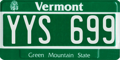 VT license plate YYS699