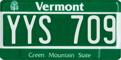 VT license plate YYS709