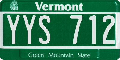 VT license plate YYS712