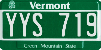 VT license plate YYS719