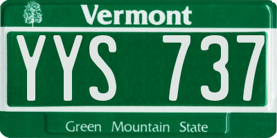 VT license plate YYS737
