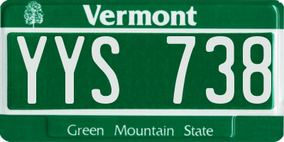 VT license plate YYS738