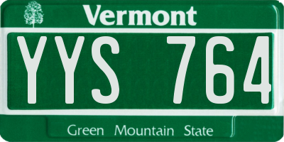 VT license plate YYS764