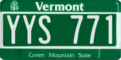 VT license plate YYS771