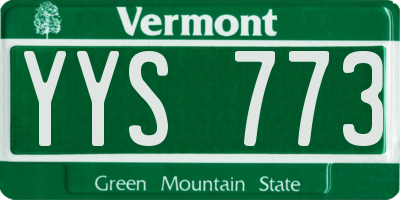 VT license plate YYS773