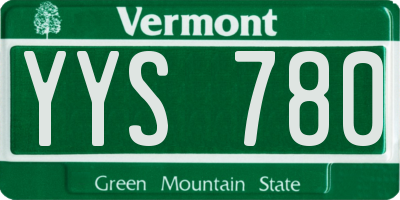 VT license plate YYS780