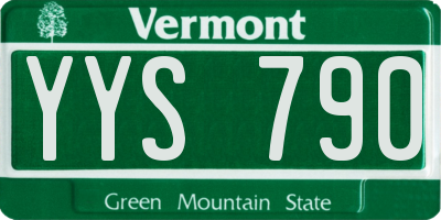 VT license plate YYS790