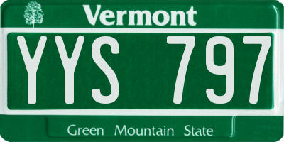 VT license plate YYS797