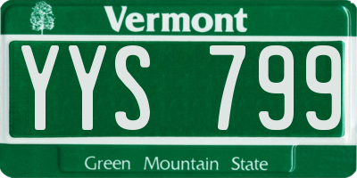 VT license plate YYS799