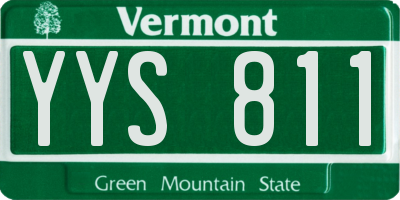VT license plate YYS811