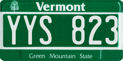VT license plate YYS823