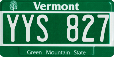 VT license plate YYS827