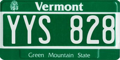 VT license plate YYS828