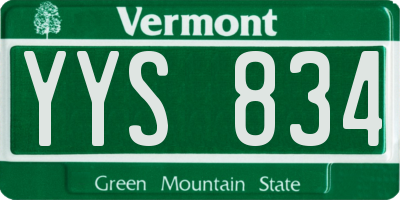 VT license plate YYS834