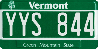 VT license plate YYS844