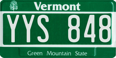VT license plate YYS848