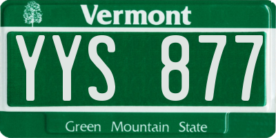 VT license plate YYS877