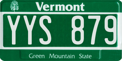 VT license plate YYS879