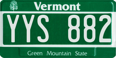 VT license plate YYS882