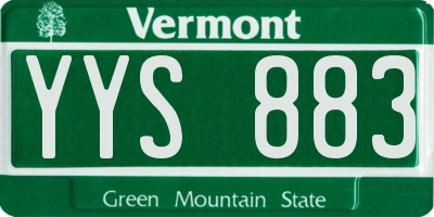 VT license plate YYS883