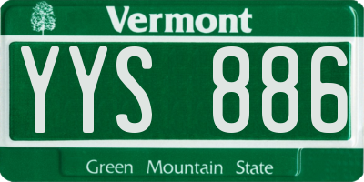 VT license plate YYS886