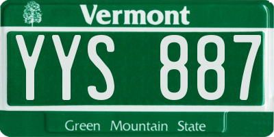 VT license plate YYS887