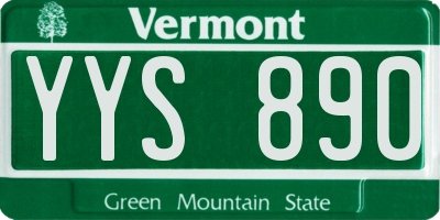 VT license plate YYS890