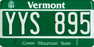 VT license plate YYS895