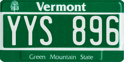VT license plate YYS896