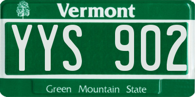 VT license plate YYS902