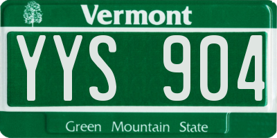 VT license plate YYS904