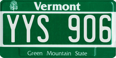 VT license plate YYS906