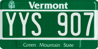 VT license plate YYS907