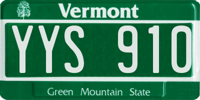 VT license plate YYS910