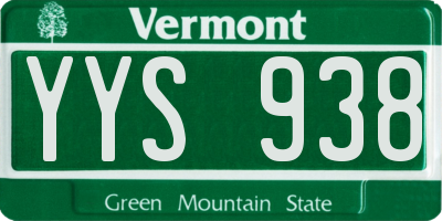VT license plate YYS938