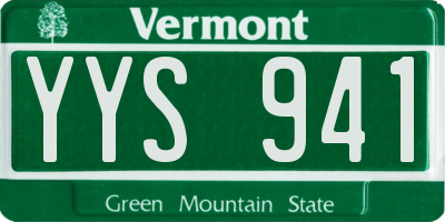 VT license plate YYS941