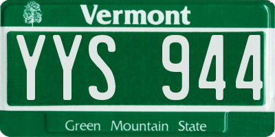 VT license plate YYS944