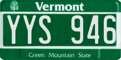 VT license plate YYS946