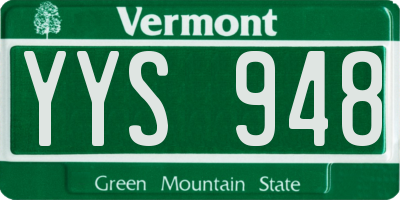 VT license plate YYS948