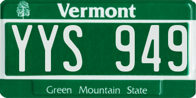 VT license plate YYS949