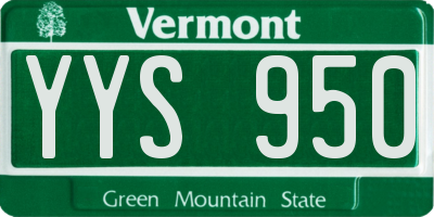 VT license plate YYS950
