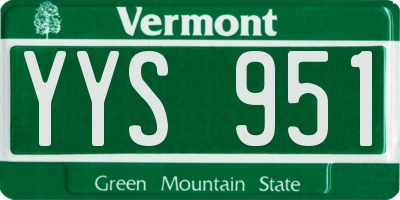 VT license plate YYS951