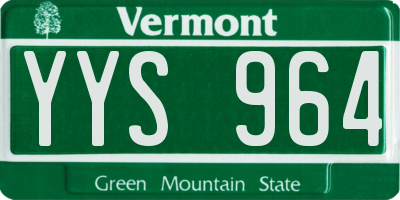 VT license plate YYS964