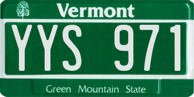 VT license plate YYS971