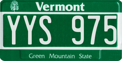 VT license plate YYS975