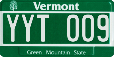 VT license plate YYT009
