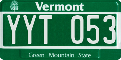VT license plate YYT053