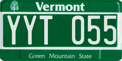 VT license plate YYT055