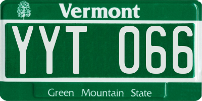 VT license plate YYT066