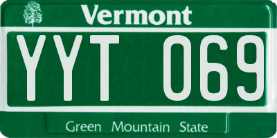VT license plate YYT069